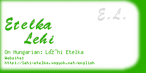 etelka lehi business card